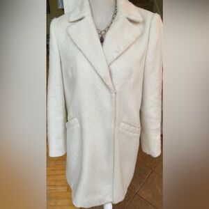 Topshop Cream Woolblend Teddy Jacket
